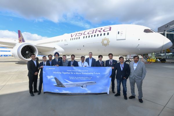 Vistara Becomes 1st Indian Airline to Operate B787-9 on Long-Haul Using SAF