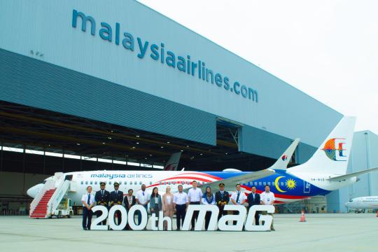 Malaysia Airlines welcomes 200th Boeing aircraft as 737-8 joins fleet