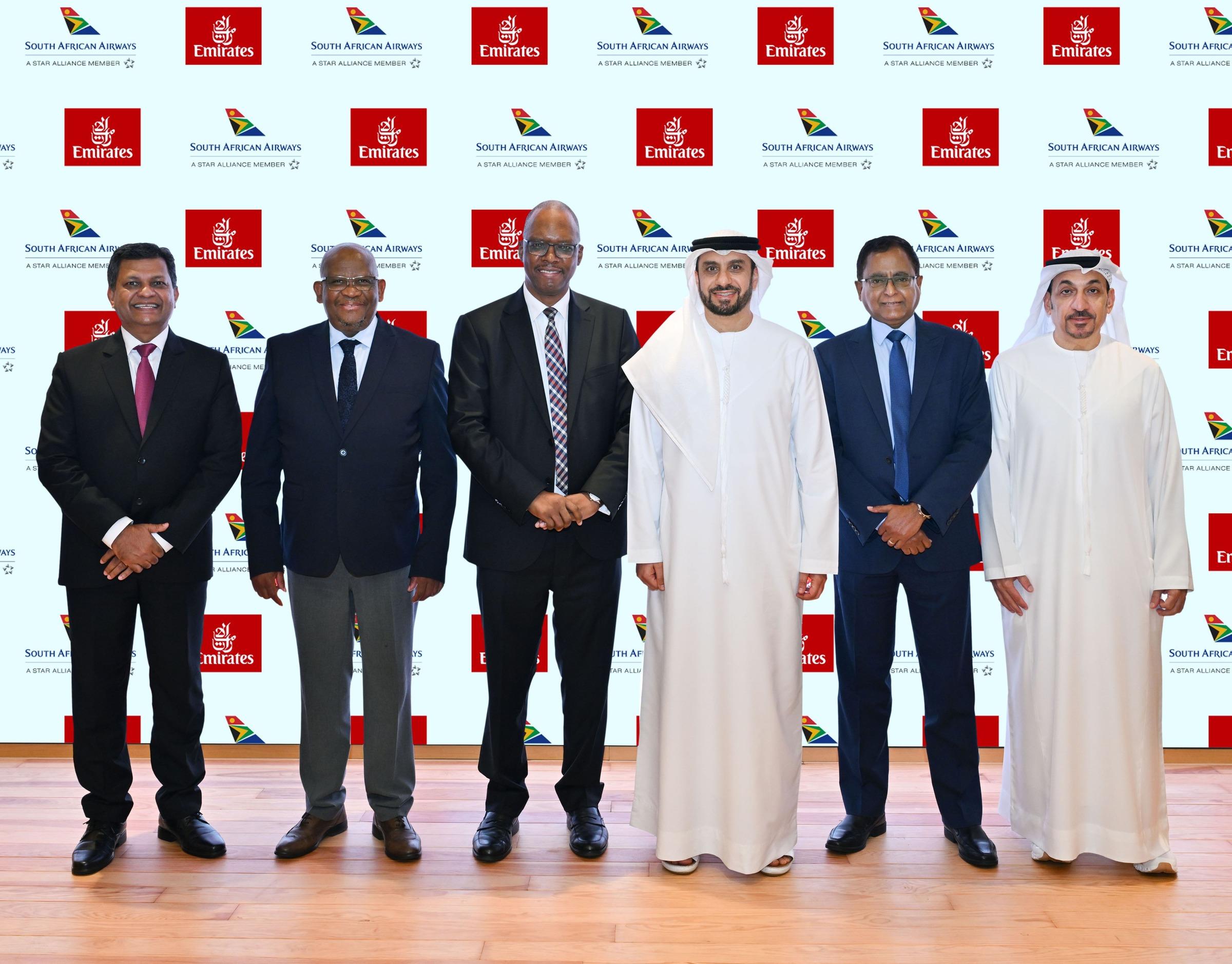 Emirates and South African Airways expand codeshare partnership