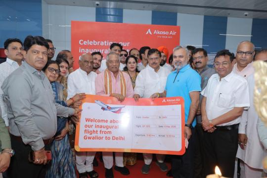 Akasa Air launches direct flights to Delhi & Gwalior