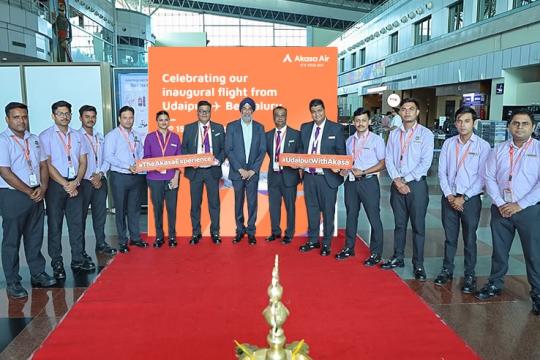 Akasa Air expands presence in Rajasthan with launch of Udaipur operations