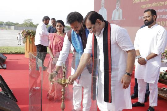 Union Minister Ram Mohan Naidu flags off inaugural flight from NAMO Airport, Daman