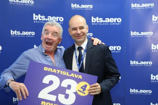 Ryanair adds 4th aircraft in Bratislava for W2026 4 new routes; records 125% traffic growth