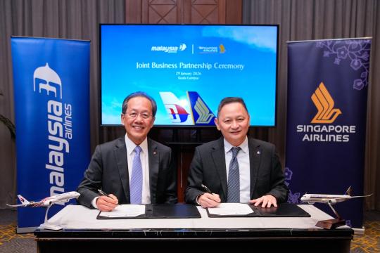 Malaysia Airlines, Singapore Airlines formalise joint business partnership