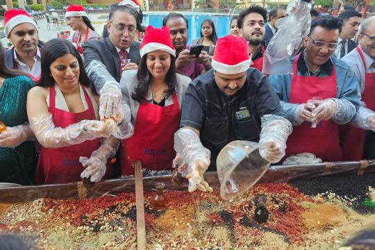 Eros Hotel New Delhi hosts its annual Cake mixing ceremony