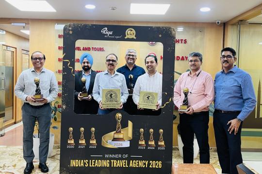 Riya Travel & Tours named India’s Leading Travel Agency for the 7th year at World Travel Awards 2026