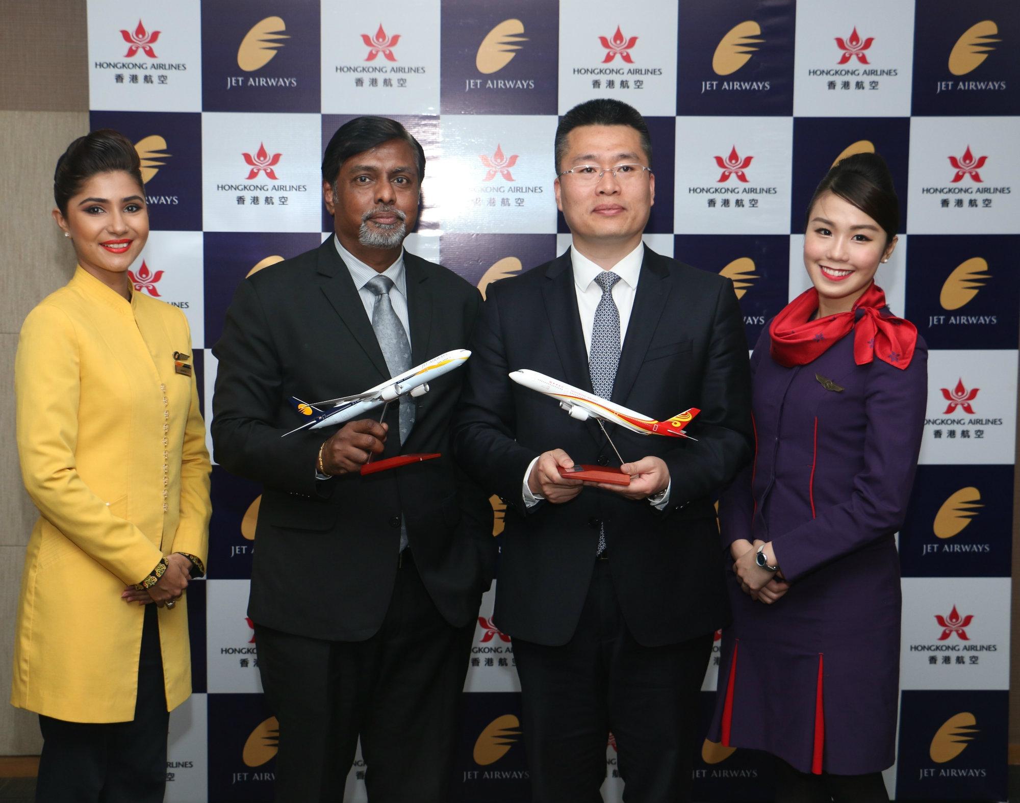 Jet Airways signs codeshare agreement with Hong Kong Airlines