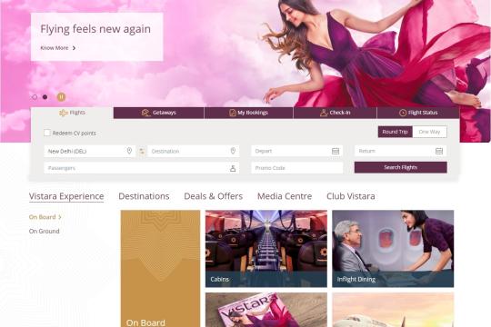 Vistara launches new website