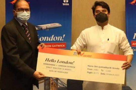 Air India Launches Direct Flight Between Ahmedabad and Gatwick